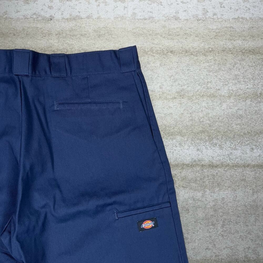 Vintage Y2K Dickies Khakis Pants 38x30 Loose Fit Navy Blue Flat Front Essential - Picture 3 of 4